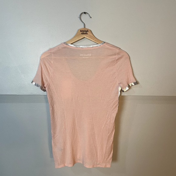 NWT Zadig & Voltaire Tino Foil Top in Blush Pink Size XS - Picture 11 of 13